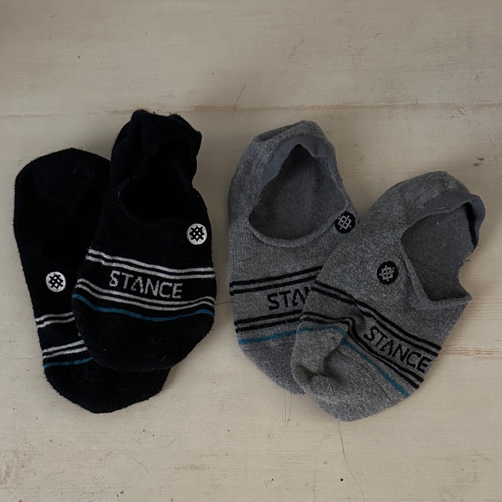 Stance Women’s Socks Two Pair One Black and One Gray No-Show Socks